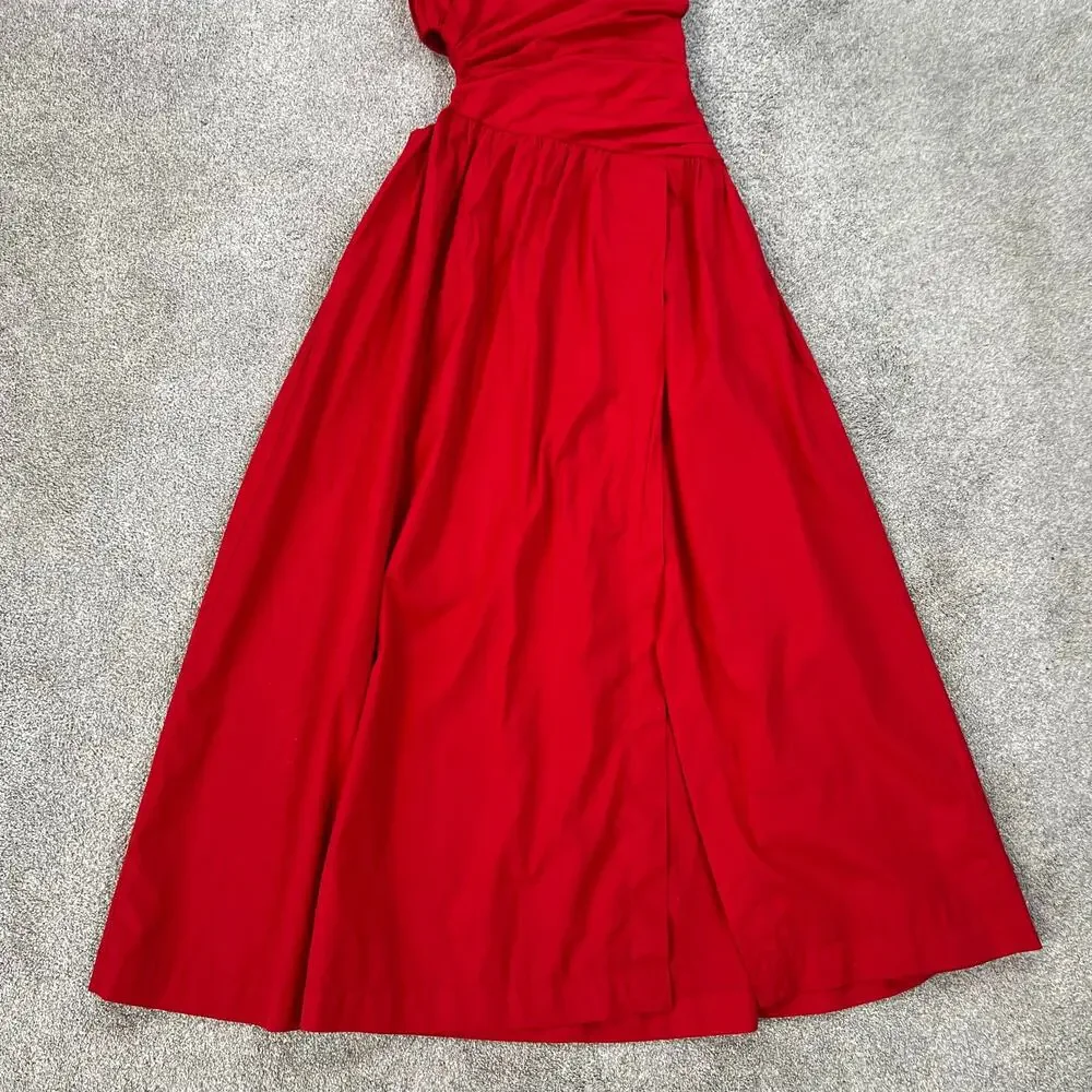 Abercrombie and Fitch Red Cutout Waist One Shoulder Dress (Sz XS)